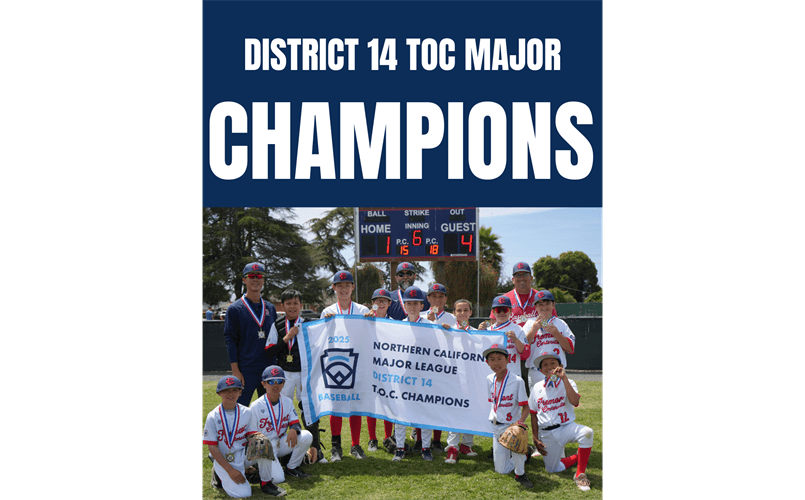 2025 District 14 Little League TOC Champions - Red Sox