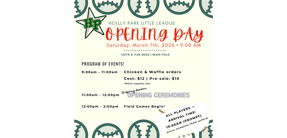 2026 Spring Season Opening Day