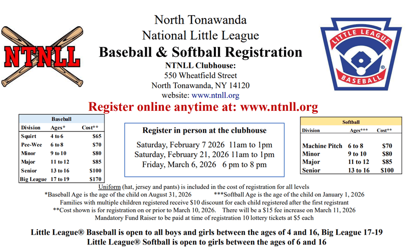 2026 Spring Baseball Registraion