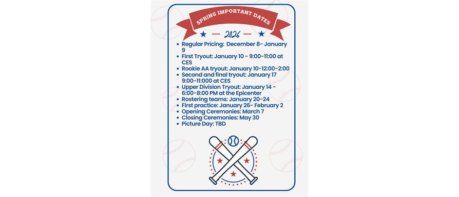 Upcoming Important Dates Spring 2026 Season