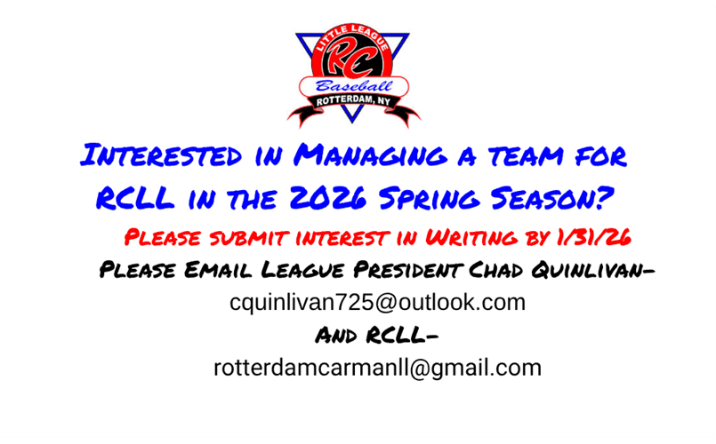 2026 RCLL Manager Interest