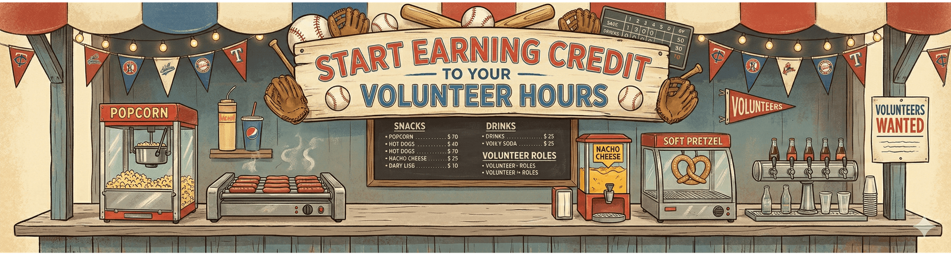 Start Earning Credit Towards Your Volunteer Hours
