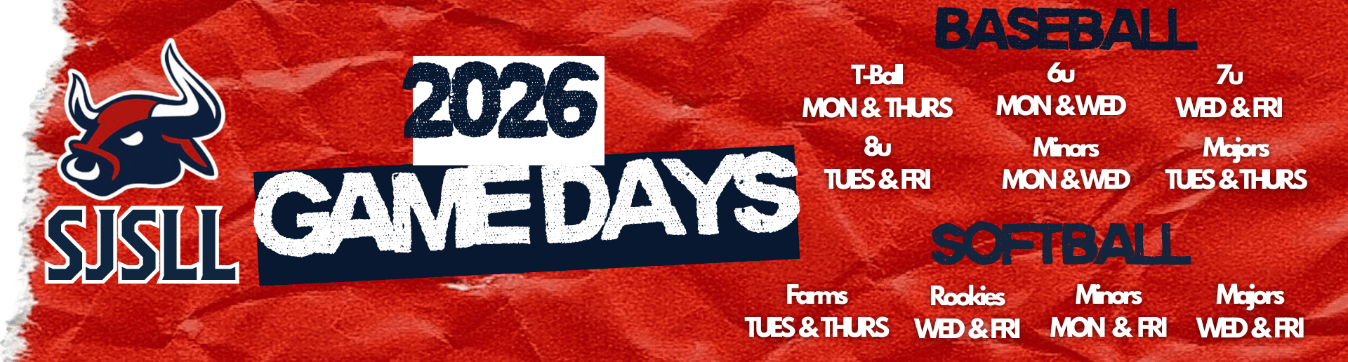 Spring 2026 Game Days