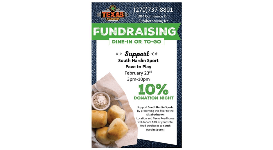 South Hardin Sports - Texas Roadhouse Pave to Play Fundraiser