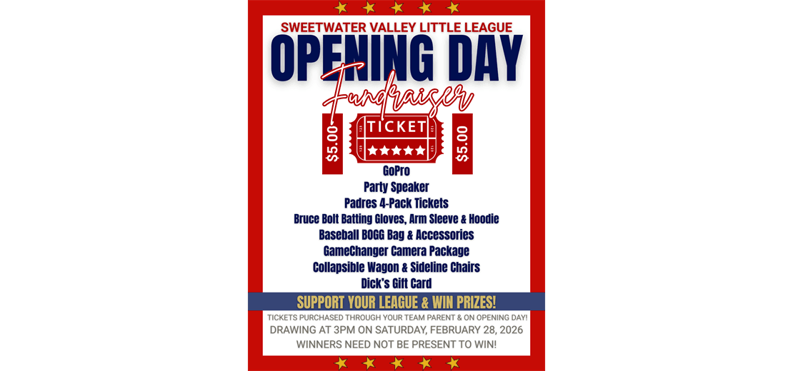 SVLL Opening Day Raffle