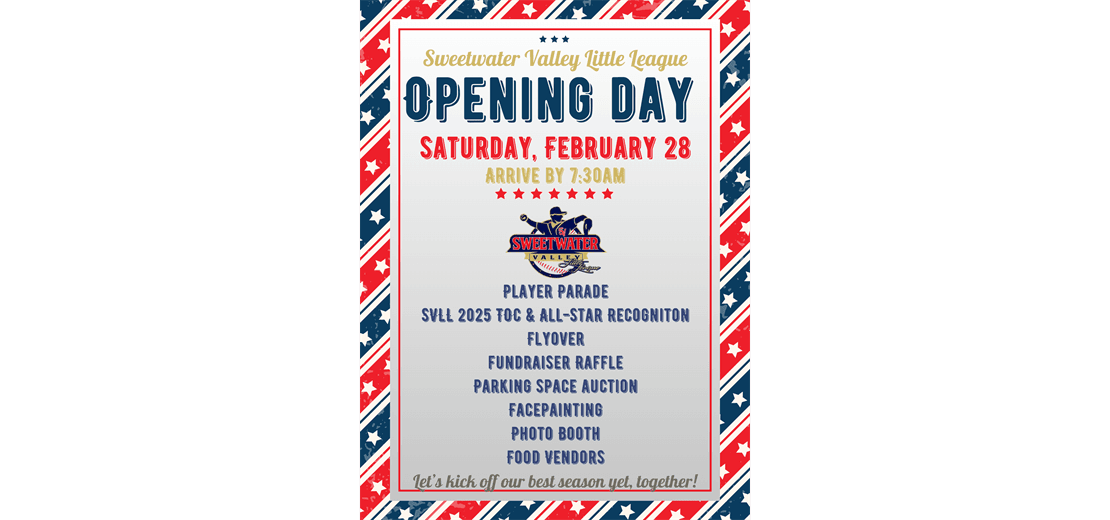 Don't miss Opening Day 2/28