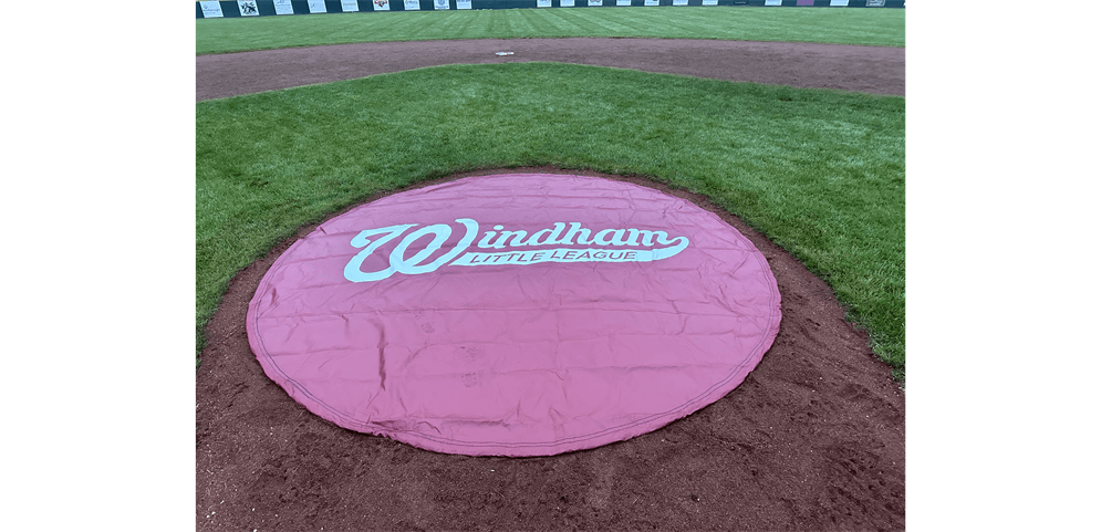 Pitching mound at Lowell Farm