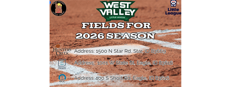 Fields for 2026 Season