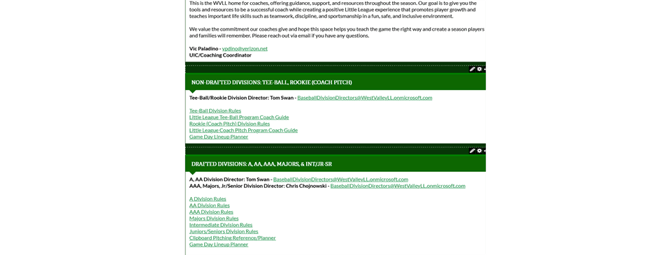 Coaches Corner Updated!!! Check it out!